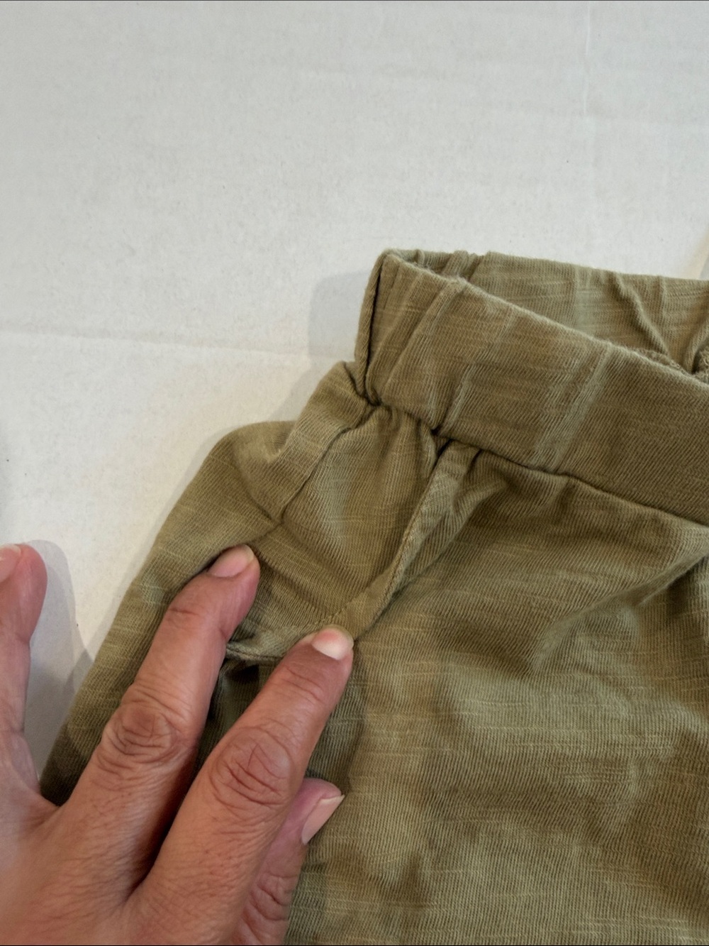 Rylee + Cru Olive Green Pull-On Pants with Faux Buttons - Picture 2 of 10